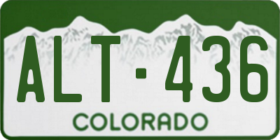 CO license plate ALT436