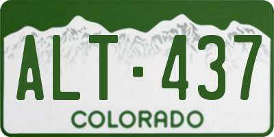 CO license plate ALT437