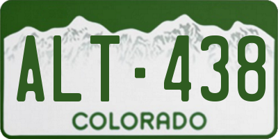 CO license plate ALT438