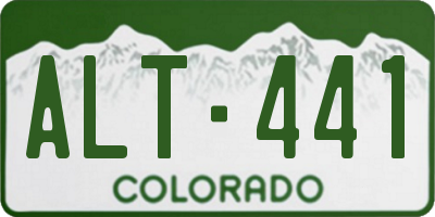 CO license plate ALT441