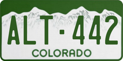 CO license plate ALT442