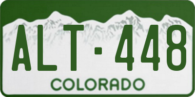 CO license plate ALT448