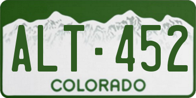 CO license plate ALT452