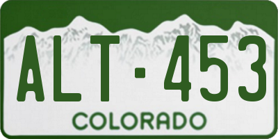 CO license plate ALT453