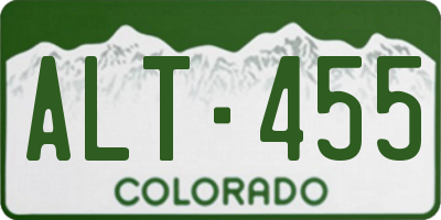 CO license plate ALT455