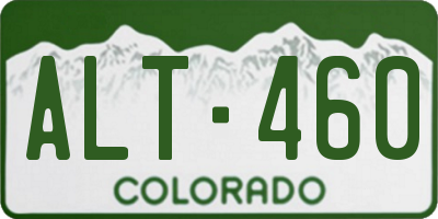 CO license plate ALT460