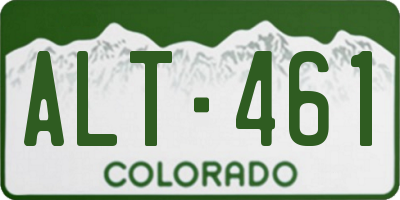 CO license plate ALT461
