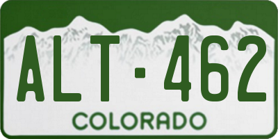 CO license plate ALT462