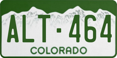 CO license plate ALT464