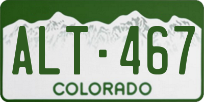 CO license plate ALT467
