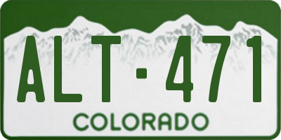 CO license plate ALT471