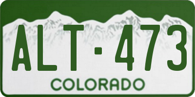 CO license plate ALT473