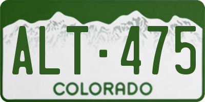 CO license plate ALT475