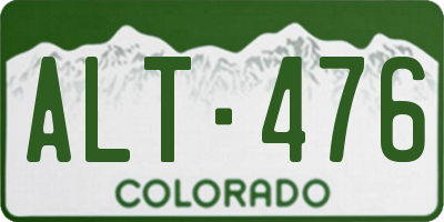 CO license plate ALT476