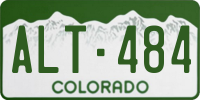 CO license plate ALT484
