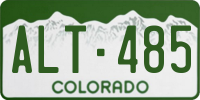 CO license plate ALT485