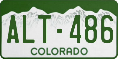 CO license plate ALT486