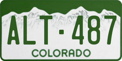 CO license plate ALT487