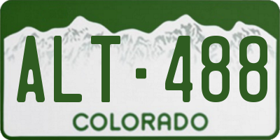 CO license plate ALT488