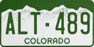 CO license plate ALT489