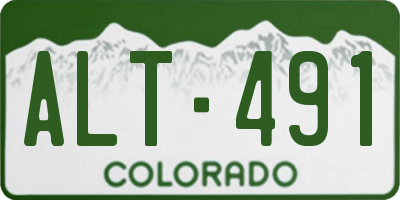 CO license plate ALT491