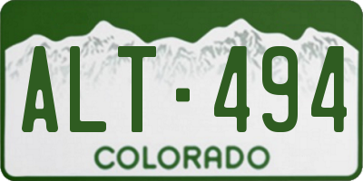 CO license plate ALT494