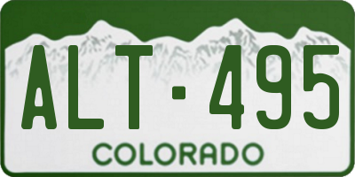 CO license plate ALT495