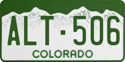 CO license plate ALT506