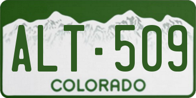 CO license plate ALT509