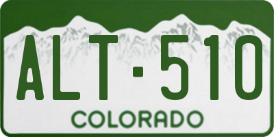CO license plate ALT510