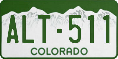 CO license plate ALT511