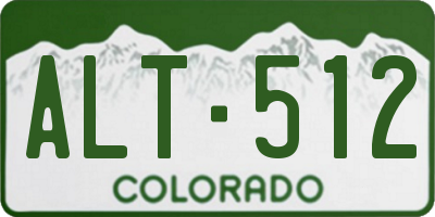 CO license plate ALT512