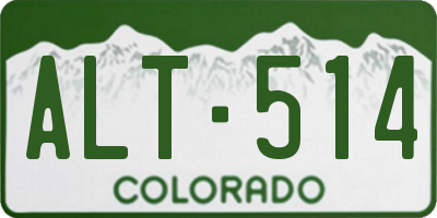 CO license plate ALT514