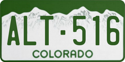 CO license plate ALT516