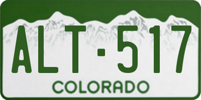 CO license plate ALT517