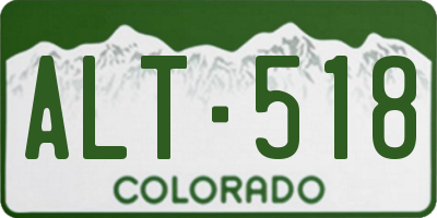 CO license plate ALT518
