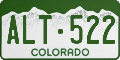 CO license plate ALT522
