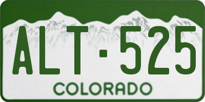 CO license plate ALT525