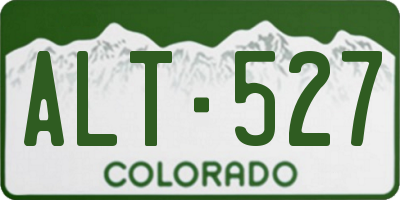 CO license plate ALT527