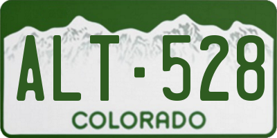 CO license plate ALT528