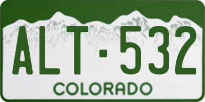 CO license plate ALT532