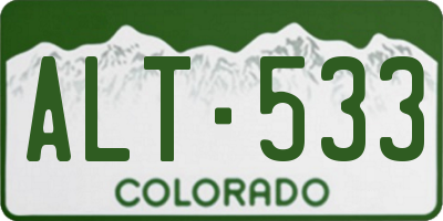 CO license plate ALT533