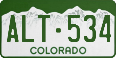 CO license plate ALT534