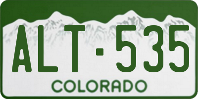 CO license plate ALT535