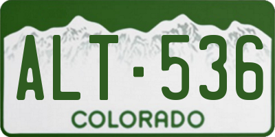 CO license plate ALT536