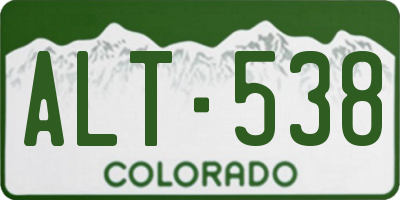 CO license plate ALT538