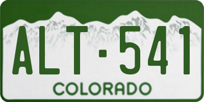 CO license plate ALT541