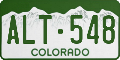 CO license plate ALT548