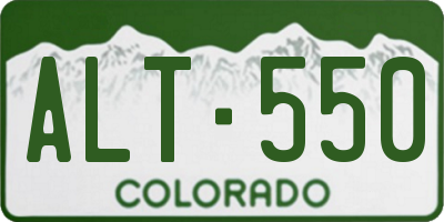 CO license plate ALT550
