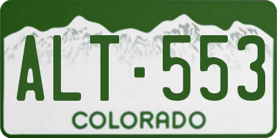 CO license plate ALT553